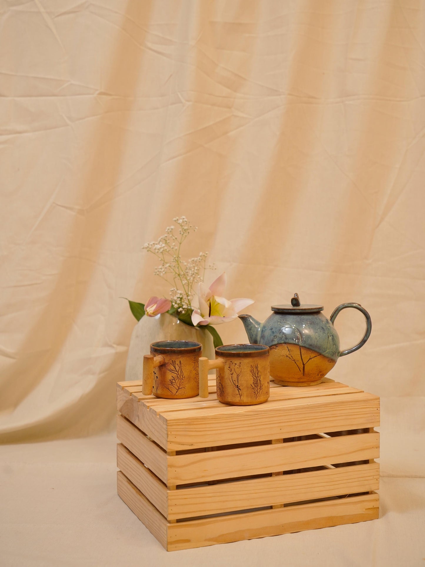 Teapot with Set of 2 cups - From the woods