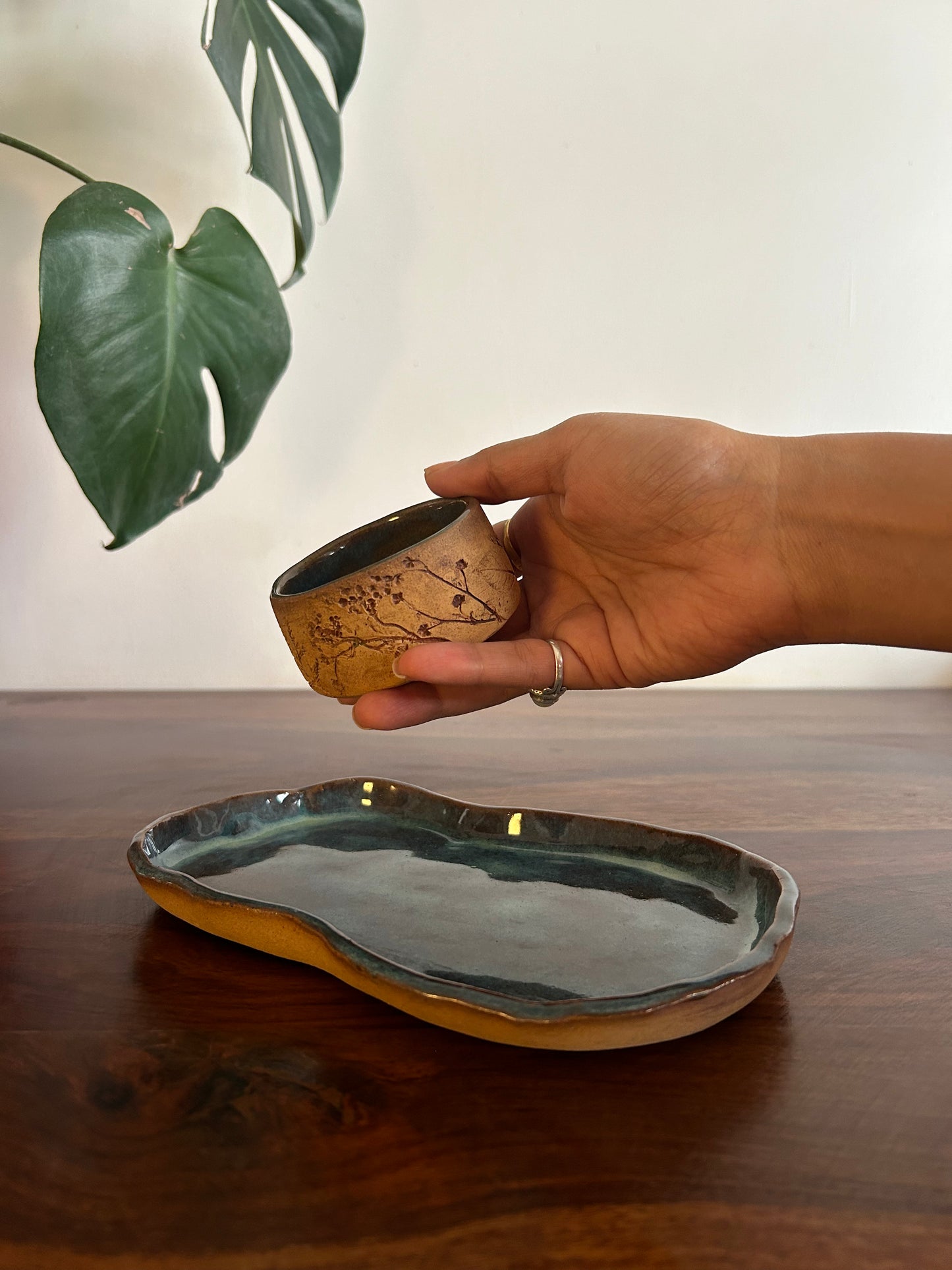 Snack Plate with Dip Bowl - From the Woods