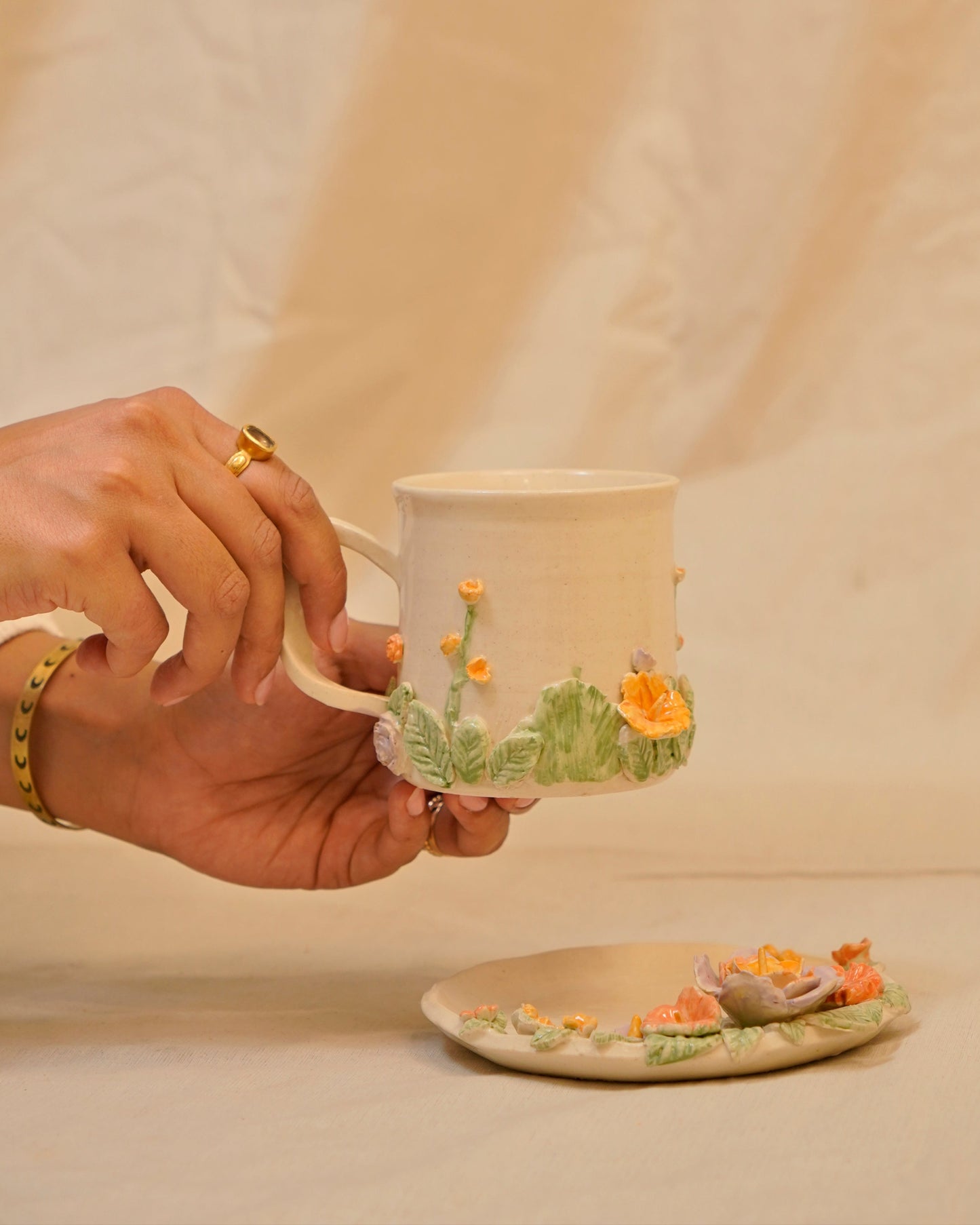 Garden Sip - Floral mug & Saucer set