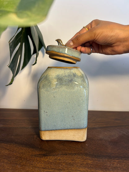 Storage Jar with Bird Lid