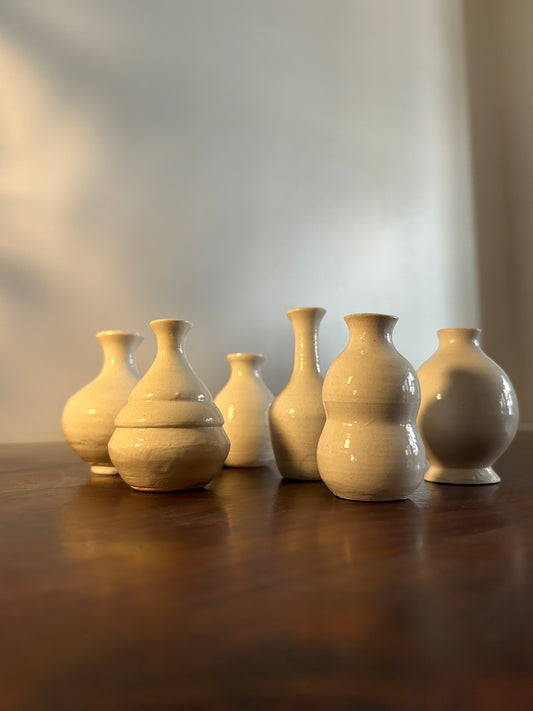 Mini Pots - Set of 6 - Off White