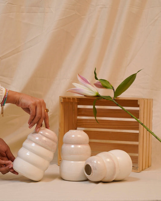 Pearl Vases - Set of 3